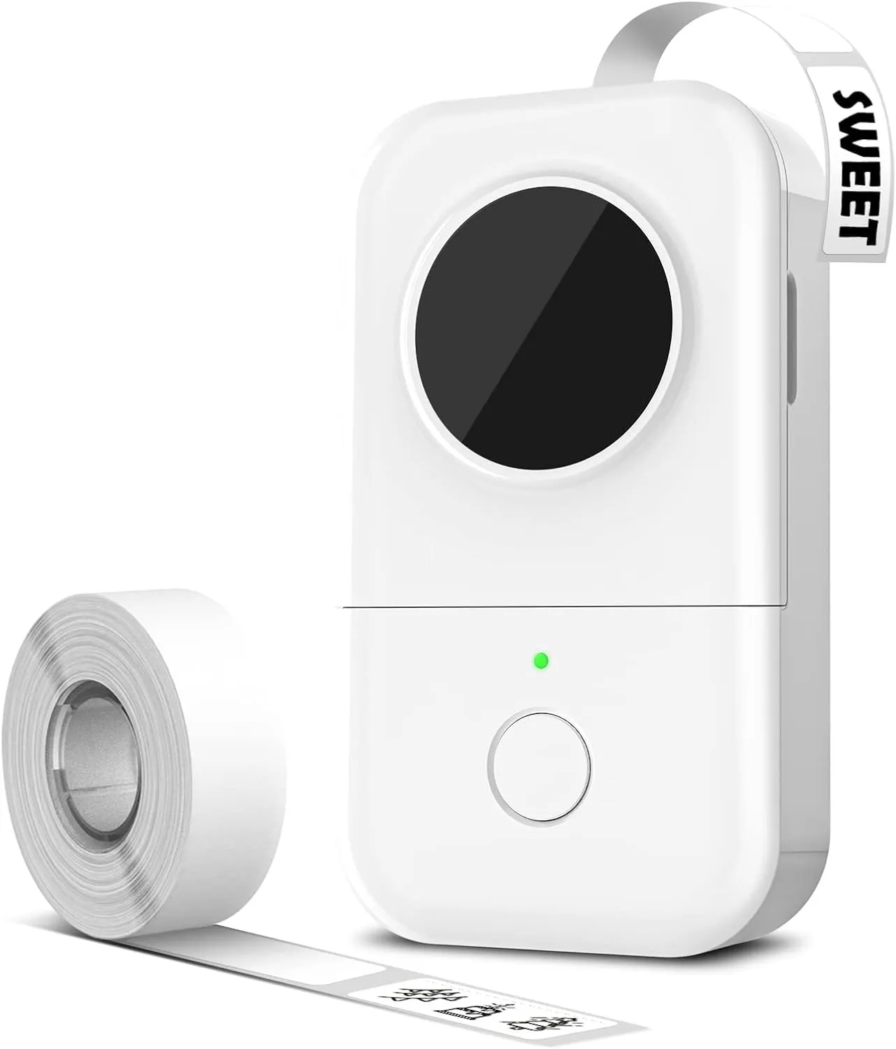 Phomemo Label Maker Machine with Tape, D30 Bluetooth Thermal Mini Label Printer for Organizing Storage, Office Supplies,Barcode,Mailing,Home Storage,Small Portable Sticker Maker, White