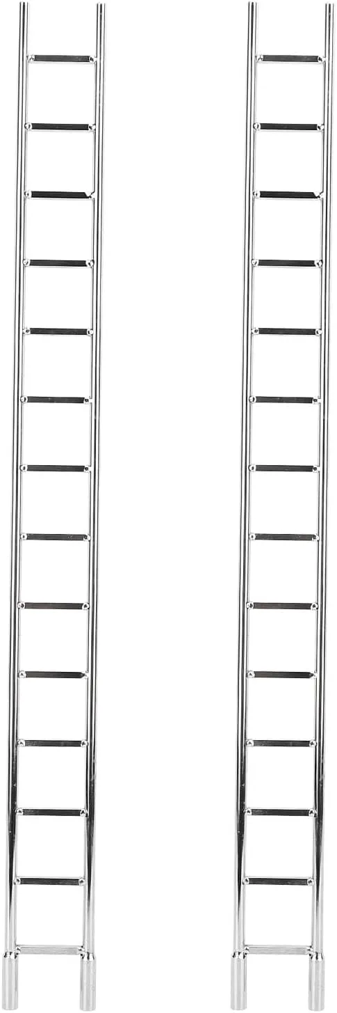 Pilipane RC Crawler Ladder Aluminum Alloy High Strength Portable Obstacle Bridge for RC Car Climbing 2pcs Silver 500mm