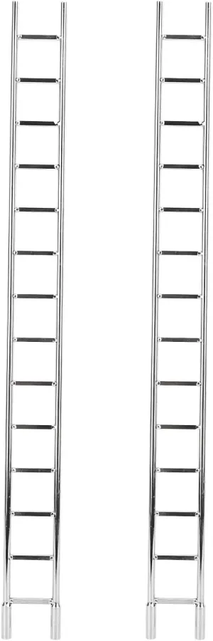 Pilipane RC Crawler Ladder Aluminum Alloy High Strength Portable Obstacle Bridge for RC Car Climbing 2pcs Silver 500mm