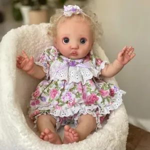 Pinky Reborn Dolls 16inch 42cm Fairy Avatar with Handmade Reborn Baby Dolls Realistic Soft Cloth Body Newborn Baby Doll for Child Age 3 