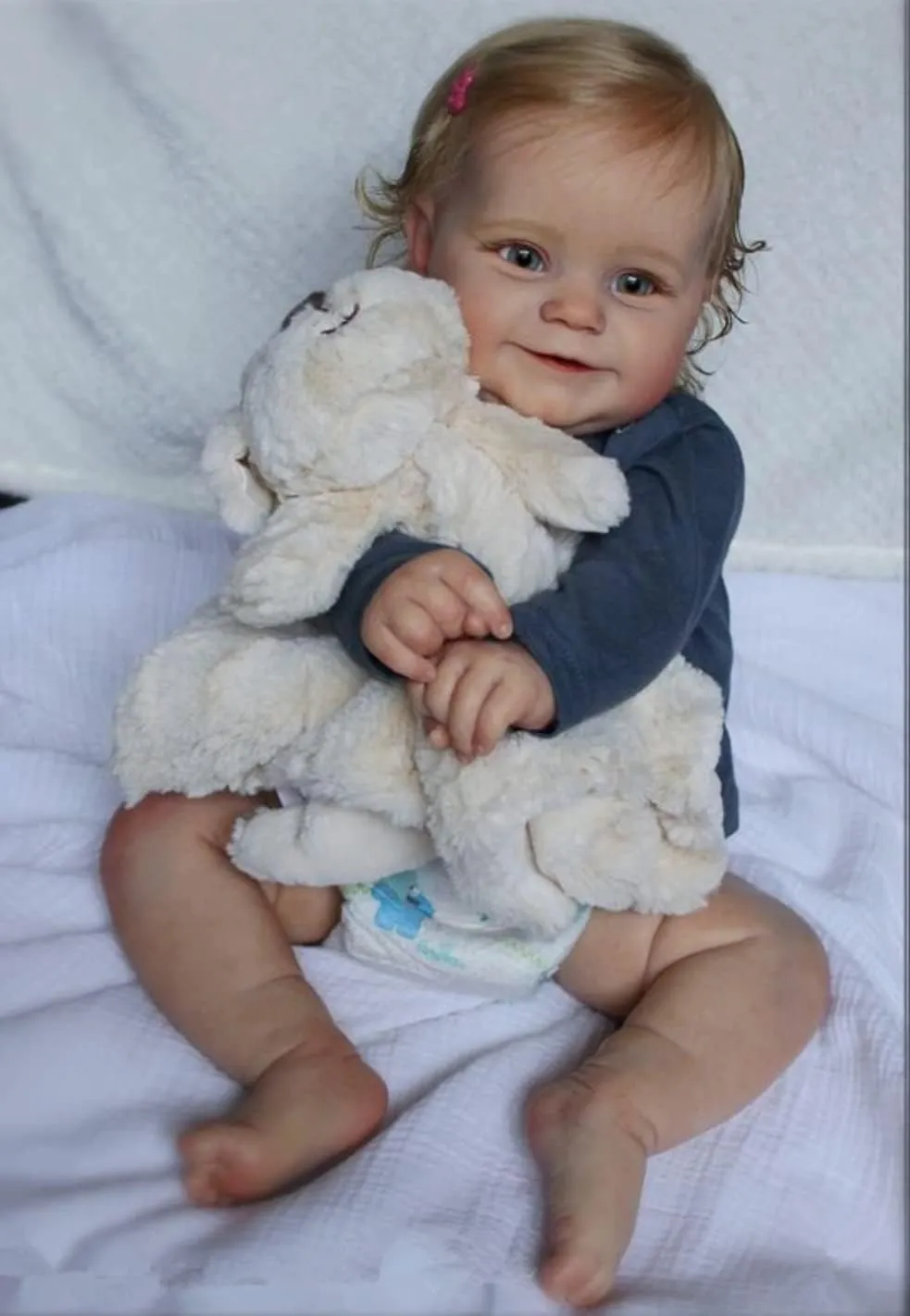 Pinky Reborn Lifelike Reborn Baby Dolls 20inch Lifelike Girl Newborn Look Real Cute Soft Realistic Doll Silicone Baby Reborn Toddler Christmas Baby Doll for Kids Age 3 