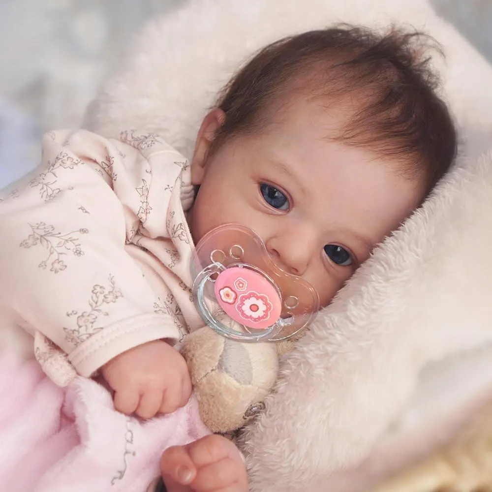 Pinky Reborn Realistic Baby Dolls 19 Inch Lifelike Preemie Babies Real Looking Newborn Doll Toy for Kids Age 3 