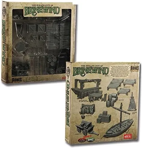 Pirate City of Brinewind Boxed Set Accessories Miniatures 25mm Heroic Scale Figure Bones Black