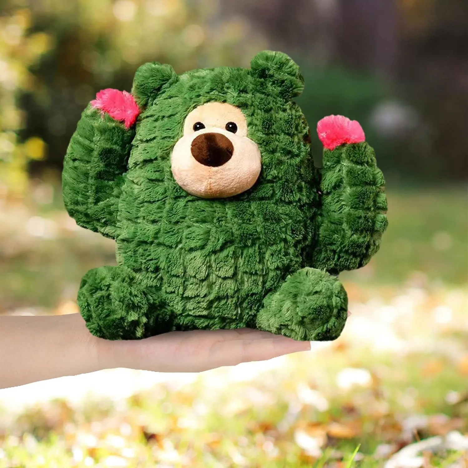 Plant Cactus Stuffed Animals Plush Toys - Super Soft & Washable, Adorable Kids Character Animal Pillows, Perfect for Room Decor, Gifts for Ages 3 , Showcase Your Mood (Green-Cactus,15 inch)