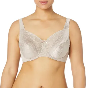 PLAYTEX Women's Secrets Love My Curves Signature Floral Underwire Full Coverage Bra Us4422