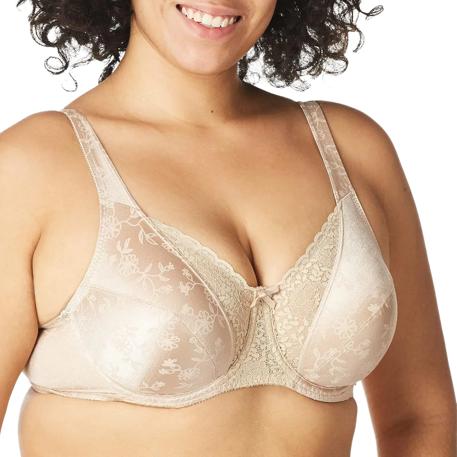 PLAYTEX Women's Secrets Love My Curves Signature Floral Underwire Full Coverage Bra Us4422