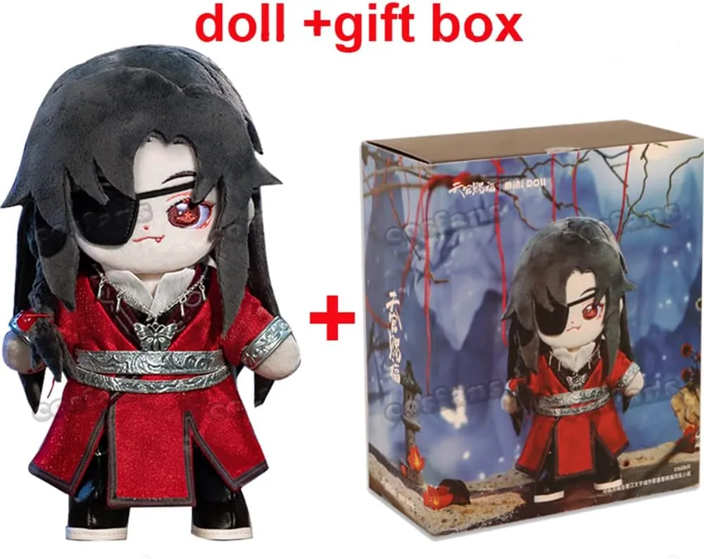 Plush Doll, Xie Lian Hua Cheng Dress-Up Doll, Anime Soft Stuffed Doll, Heaven Official's Blessing: Tian Guan Ci Fu Figures Dolls (Hua Cheng, Cotton)