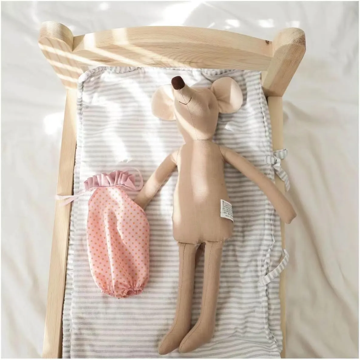 Plush Mouse Stuffed Toy 14.96-inch Doll, Available in Pink and Green, Perfect for Children to Play and Decorate Rooms (Pink Mouse, 14.96 inch)