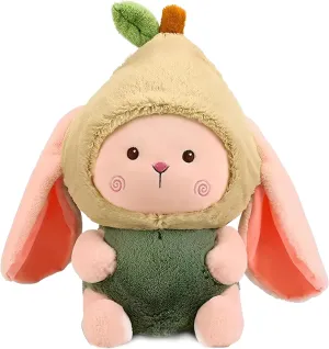 Plush Toy Stuffed Bunny Avocado Green Christmas Stuffed Animal Soft Cuddly Birthday Gifts for Kids Boys Girls Girlfriend 11.8 Inches