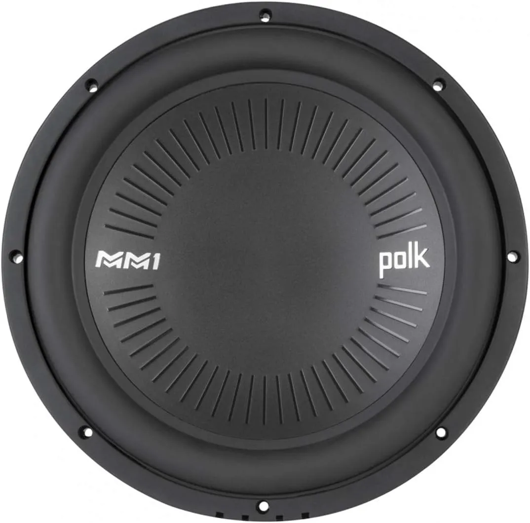 Polk Audio DB1242 SVC - DB  Series 12" Shallow Subwoofer for Marine/Car Sound System, 26Hz-200Hz Frequency Response, Single 4-Ohm Voice Coils & Polypropylene Woofer Cone
