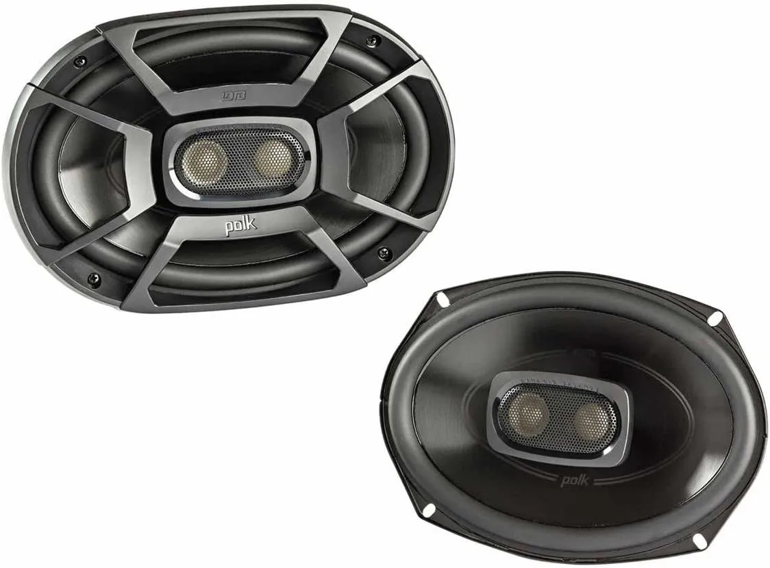 Polk Audio DB692 DB  Series 6" x 9" Coaxial Speaker for Car & Marine, 3-Way Boat & Car Audio Speaker, 30-22kHz Frequency Response, Polypropylene Woofer Cone & 1/2" Silk Dome Tweeter, Easy Installation