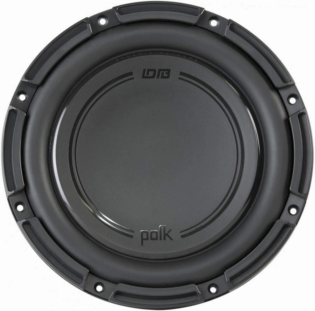 Polk Audio DB1042 SVC - DB  Series 10" Shallow Subwoofer for Marine/Car Sound System, 30Hz-200Hz Frequency Response, Single 4-Ohm Voice Coils & Polypropylene Woofer Cone