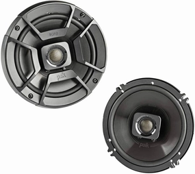 Polk Audio DB652 DB  Series 6.5" Coaxial Speaker for Car & Marine, 2-Way Boat & Car Audio Speaker, 40-22kHz Frequency Response, Polypropylene Woofer Cone & 3/4" Silk Dome Tweeter, Black