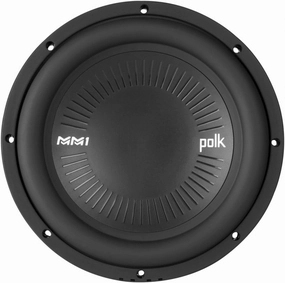 Polk Audio MM1042 SVC MM1 Series 10" Marine & Car Subwoofer - 900W, 28-200Hz Frequency Response, Single 4-Ohm Voice Coils, Polypropylene Woofer Cone, Compact Subwoofer for Deep, Powerful Bass