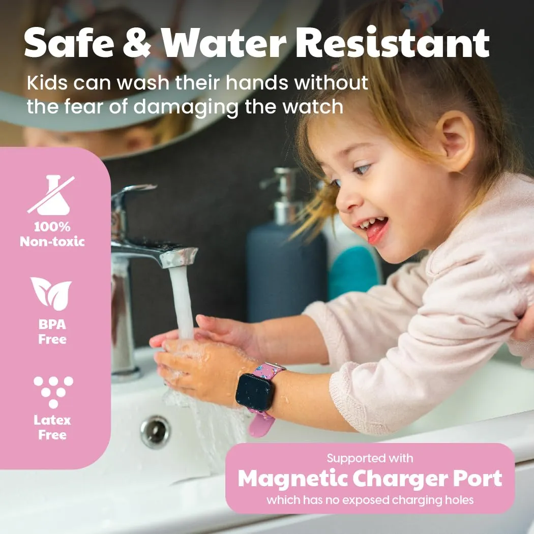 Potty Training Watch for Kids V2 – A Water Resistant Toilet Reminder Device for Boys & Girls to Train Your Toddler with Fun/Musical & Vibration Interval Reminder with Potty Training eBook (Unicorns)