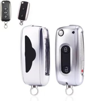 Premium Aluminum Metal Key Fob Case Cover Holder Shell for Bentley Continental GT GTC Mulsanne With Metal Key Ring Accessories