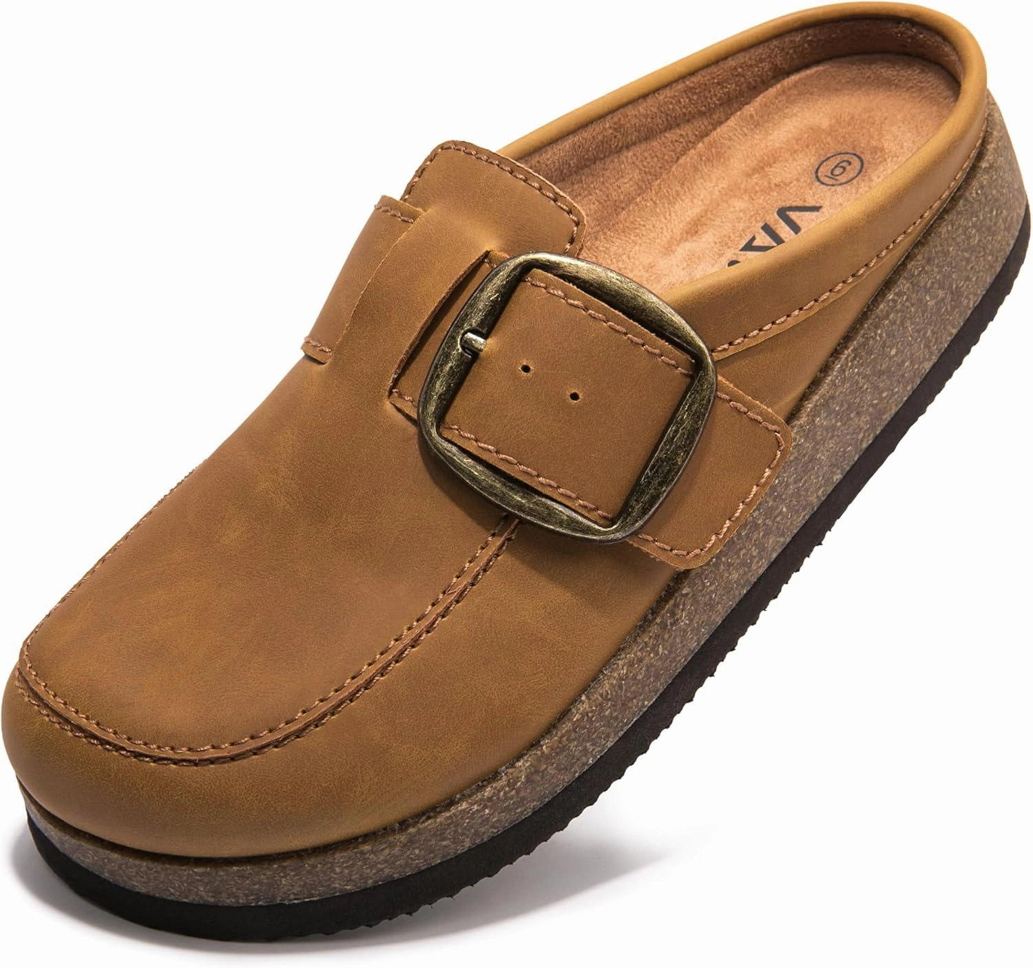 Premium Eco-Leather Women's Clogs - Slip-Resistant Non-Skid Sole, Plush Memory Foam Insole, Lightweight & Comfortable, Versatile for Work, Casual, or Outdoor Occasions