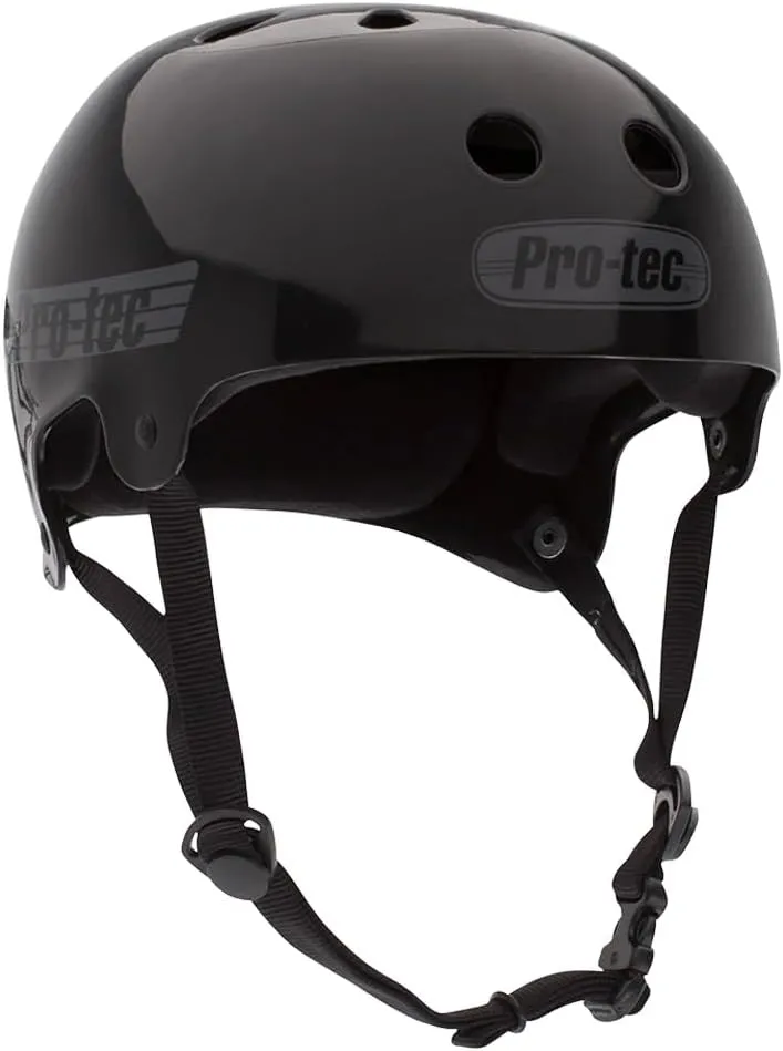 Pro-Tec Skateboard Helmet Bucky Lasek Signature Edition– Medium – Black Reflective Matte