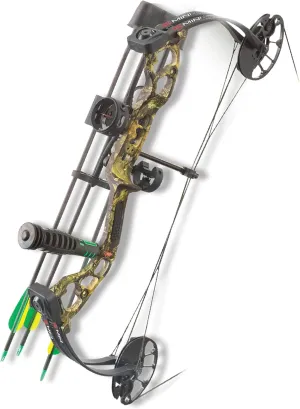 PSE ARCHERY Mini Burner Compound Bow-Hunting-Arrow-Set - Left Hand - Muddy Girl - 25-40