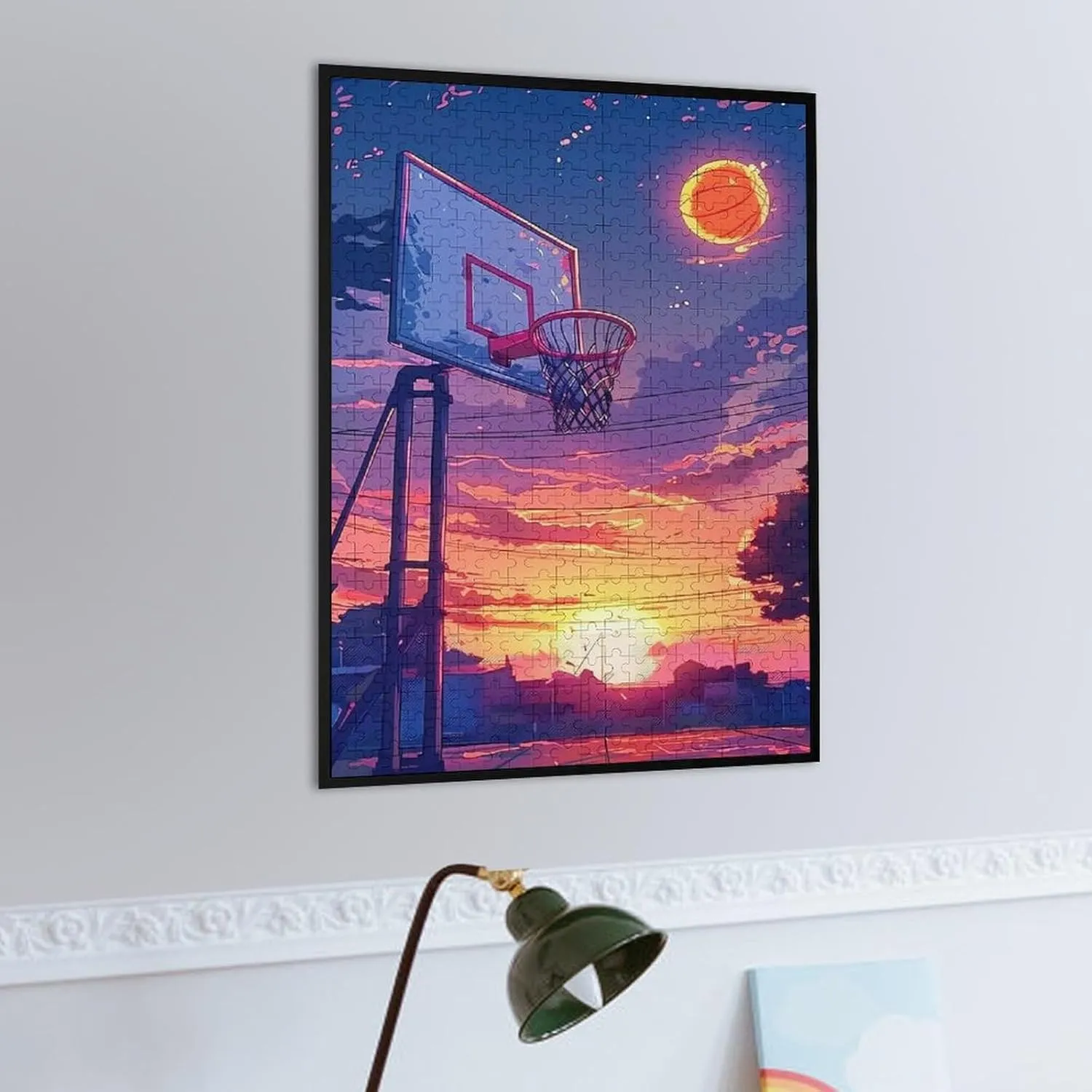 Puzzles for Adults 500 Pieces - Basketball Hoop with The Sunset Sports Best Challenging Puzzles for Cognitive Workout - Safe Eco-Friendly - Most Popular Leisure Activities