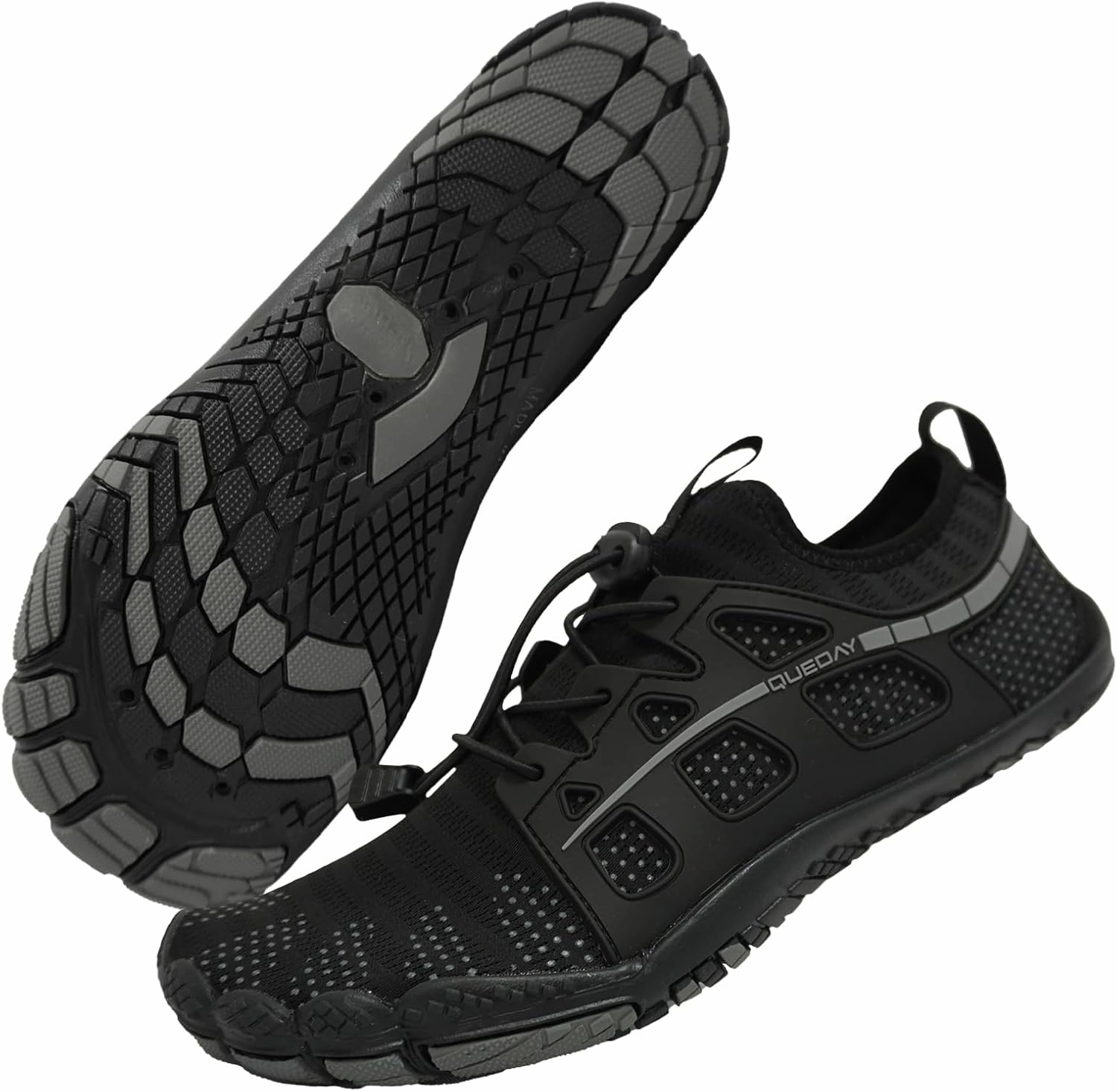 Queday Water Shoes for Women Men Quick Dry Barefoot Shoes Athletic Lightweight Sports Aqua Socks Outdoor Swim Fishing Hiking Diving Surf Walking Kayaking