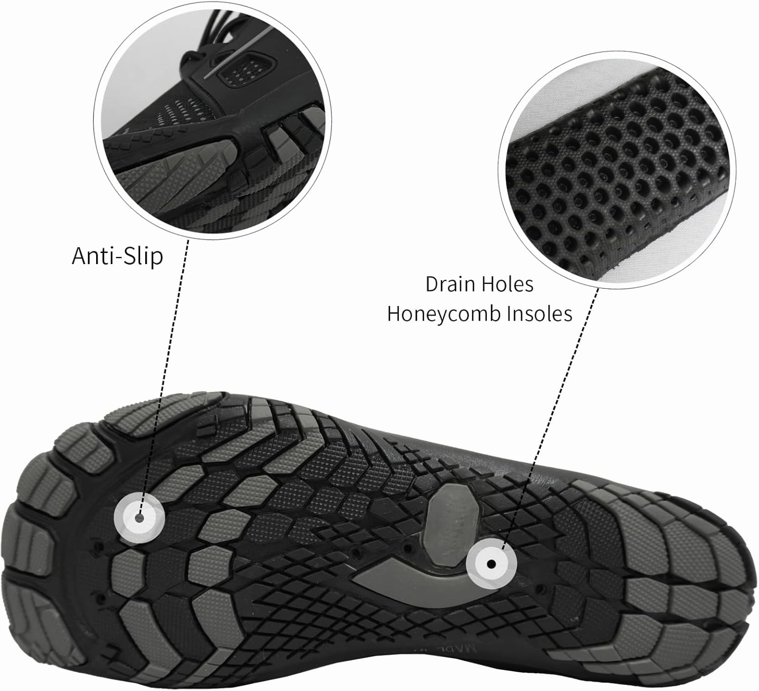 Queday Water Shoes for Women Men Quick Dry Barefoot Shoes Athletic Lightweight Sports Aqua Socks Outdoor Swim Fishing Hiking Diving Surf Walking Kayaking