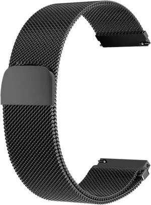 Quick Release 20mm Metal Watch Band Magnetic Strap Compatible with Amazfit Bip 3 Pro/Bip U Pro/GTS,Garmin Vivoactive 3/Vivoactive 5/Venu Sq 2,Galaxy Watch Active 2,Galaxy Watch 3 41mm Smartwatch