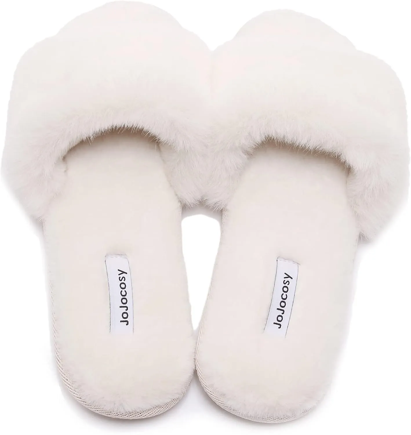 Rabbit Model Lady’s Comfortable Fuzzy Memory Foam Scuff Women’s Fashion Plush Peep-Toe Relaxing Indoor Slippers