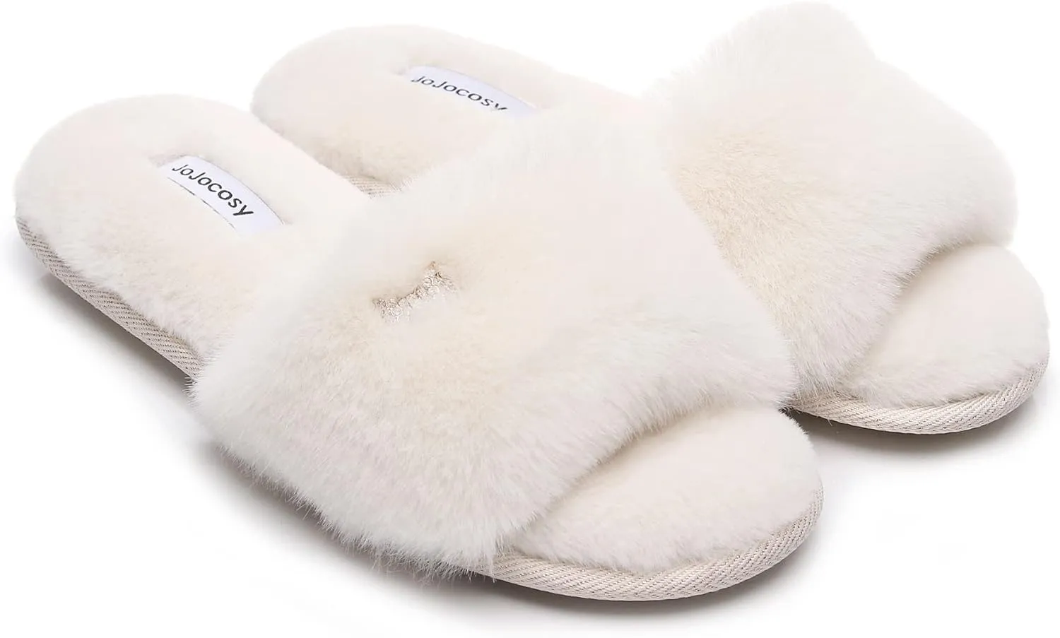 Rabbit Model Lady’s Comfortable Fuzzy Memory Foam Scuff Women’s Fashion Plush Peep-Toe Relaxing Indoor Slippers