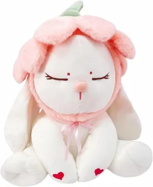 Rabbit Plush Toys Stuffed Animal Adorable Plush Rabbit Toy Flower Bunny Plush Pillow for Kids, Stuffed Cute Doll Toy Kids Gifts for Birthday,Room Decoration，Valentine's Day Gift