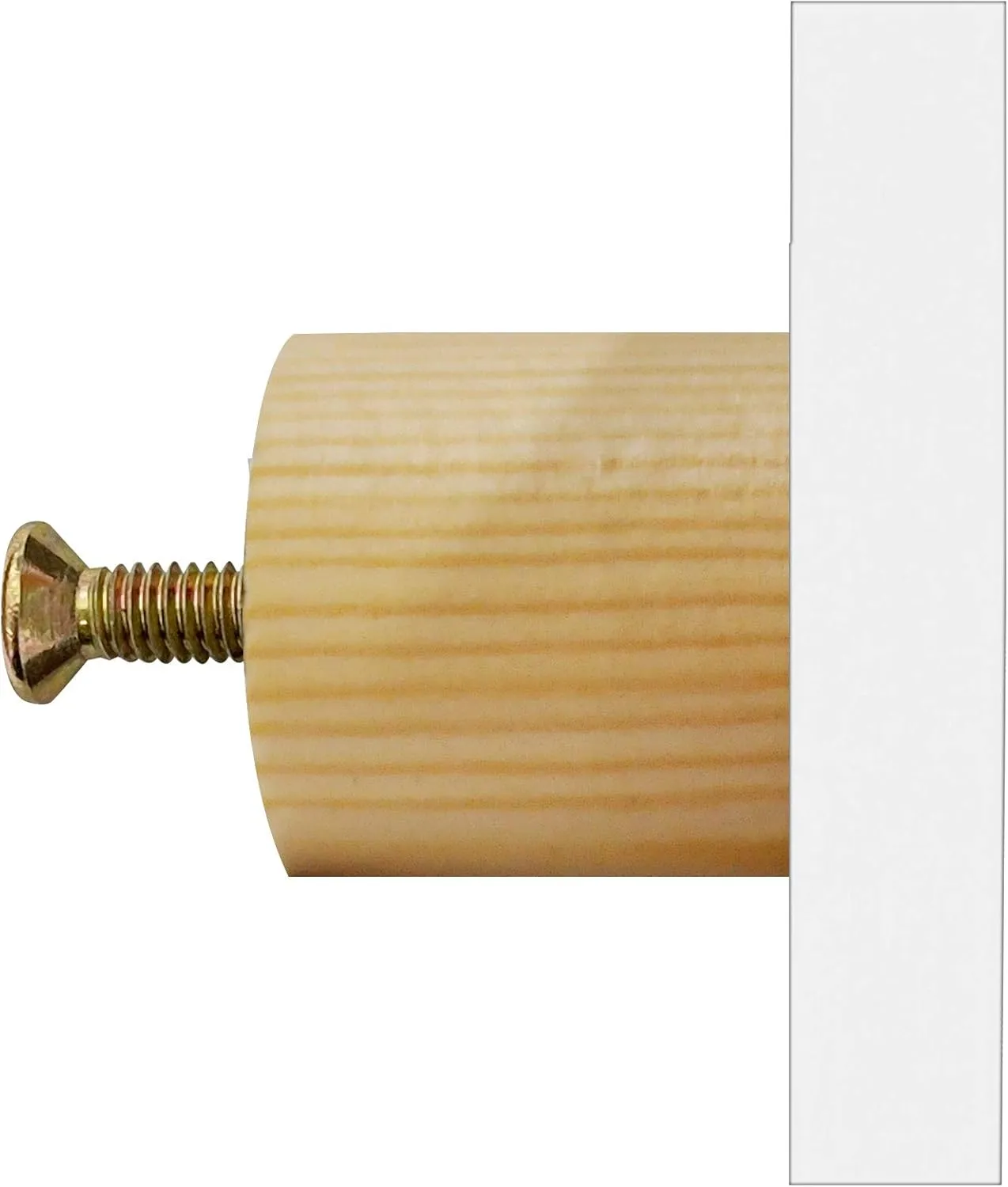 Rae Dunn Cabinet Knobs Drawer Pulls - Set of 6 White Square Wood - Decorative Mini Wooden Knobs for Kitchen Cabinet, Dresser Drawer, Bathroom Cabinet, Cupboard, Desk Drawer - Includes Hardware
