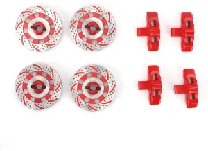 RC Brake Disc, Wheel Brake Disc Rotor Anti Brake Disc Drive Hub Fit for Unlimited Desert Racer UDR 1/7 RC Car(Red) Udr Parts Udr Parts Udr Upgrades