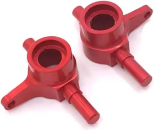 RC Car DIY Parts for Mini-Q for Racing Drift 1/28 Metal Modified Front Steering Cup Remote Control Track Car Upgrade Parts Accessories(Red)