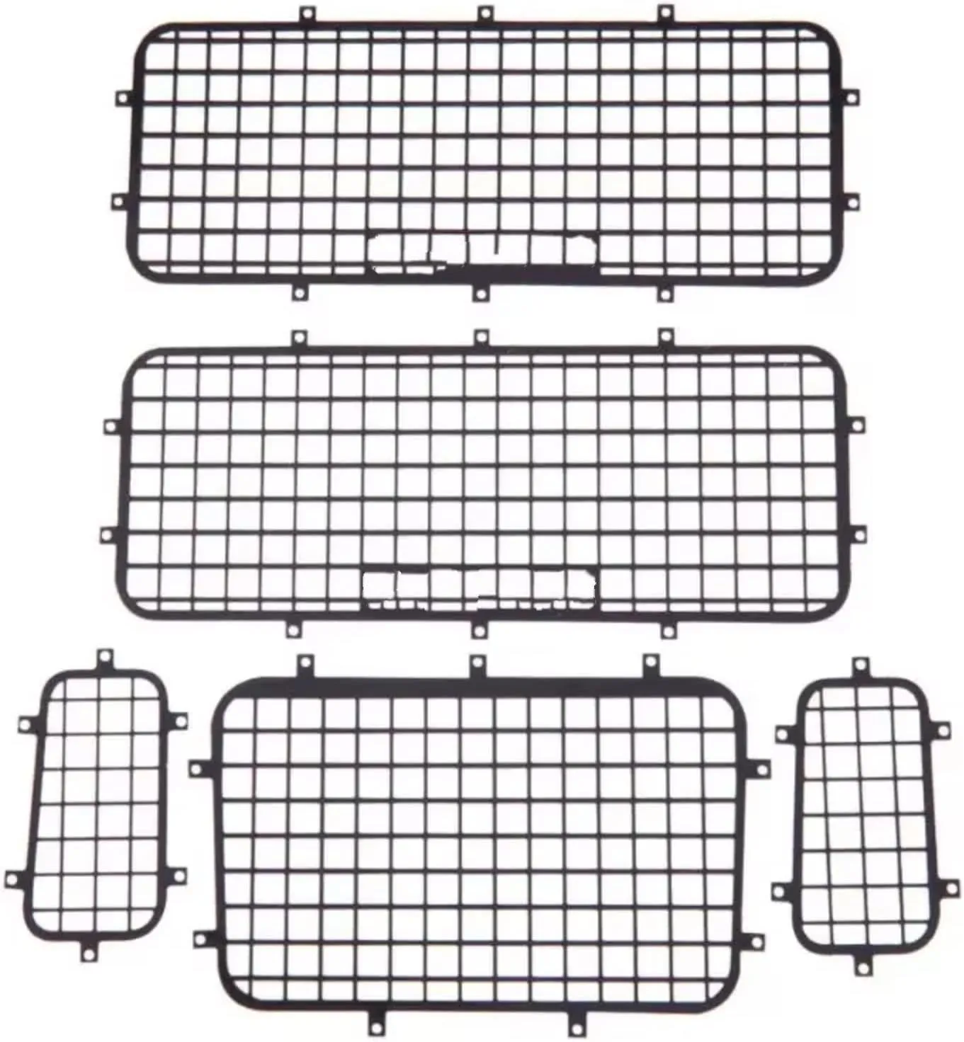 RC Car DIY Parts for Traxxas for TRX-4 1/10 5Pcs Metal Window Mesh Protective Net with Screws Practical Rc Cars Accessories Toy Rc Crawler Car