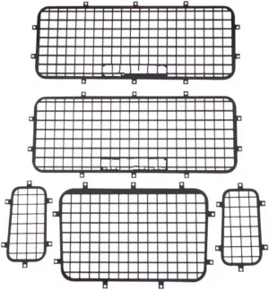 RC Car DIY Parts for Traxxas for TRX-4 1/10 5Pcs Metal Window Mesh Protective Net with Screws Practical Rc Cars Accessories Toy Rc Crawler Car