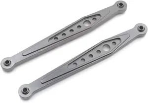 RC Car DIY Parts for WLtoys 12427 12428-A B 12423 FY01 FY02 FY03 1/12 Metal Modified Rear Pull Rod Remote Control Crawler Vehicle Upgrade Parts Accessories(Gray)