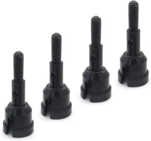 RC Car DIY Parts for WLtoys A959 A969 A979 A949-30 1/18 4Pcs Metal for Climbing Wheel for Seat Shaft RC Car Upgrade Accessories Replacement Parts(Black)
