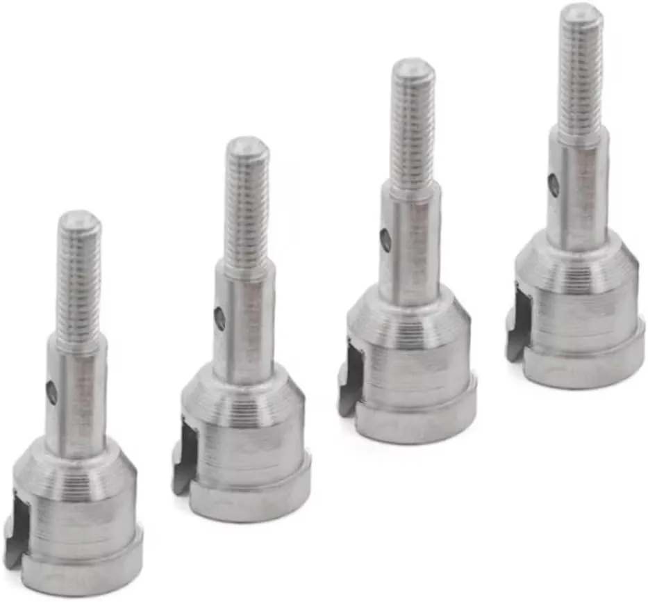 RC Car DIY Parts for WLtoys A959 A969 A979 A949-30 1/18 4Pcs Metal for Climbing Wheel for Seat Shaft RC Car Upgrade Accessories Replacement Parts(Silver)