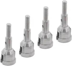 RC Car DIY Parts for WLtoys A959 A969 A979 A949-30 1/18 4Pcs Metal for Climbing Wheel for Seat Shaft RC Car Upgrade Accessories Replacement Parts(Silver)