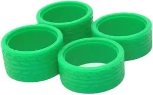 RC Car DIY Parts for WLtoys for Kyosho 1/28 22mm 22.5mm Wheel Upgrade Modified Color for Racing Pattern Tire Skin RC Car Spare Parts(Green)