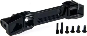 RC Car Parts Compatible with TRX-4 1/10 RC Crawler Truck Part Front Rear Bumper Servo Mounts Aluminum Alloy Bumper Protective Mounts(Black,Front)