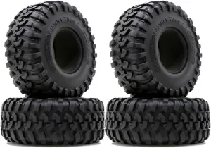 RC Car Parts for TRX-4 for Axial for SCX10 90046 D90 for Voodoo for KLR 1/10 2.2" Beadlock Wheel Rim Rubber Tire Set Refit Accessories RC Crawler Car Parts(Tires 4)