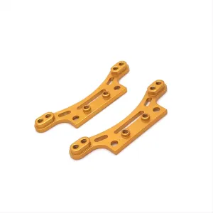 RC Car Upgrade Part for Mini-Q8 for Mini-Q9 1/28 Metal Front and Rear Shock Absorber Bracket Remote Control Crawler Car Upgrade Parts Accessories(Yellow)