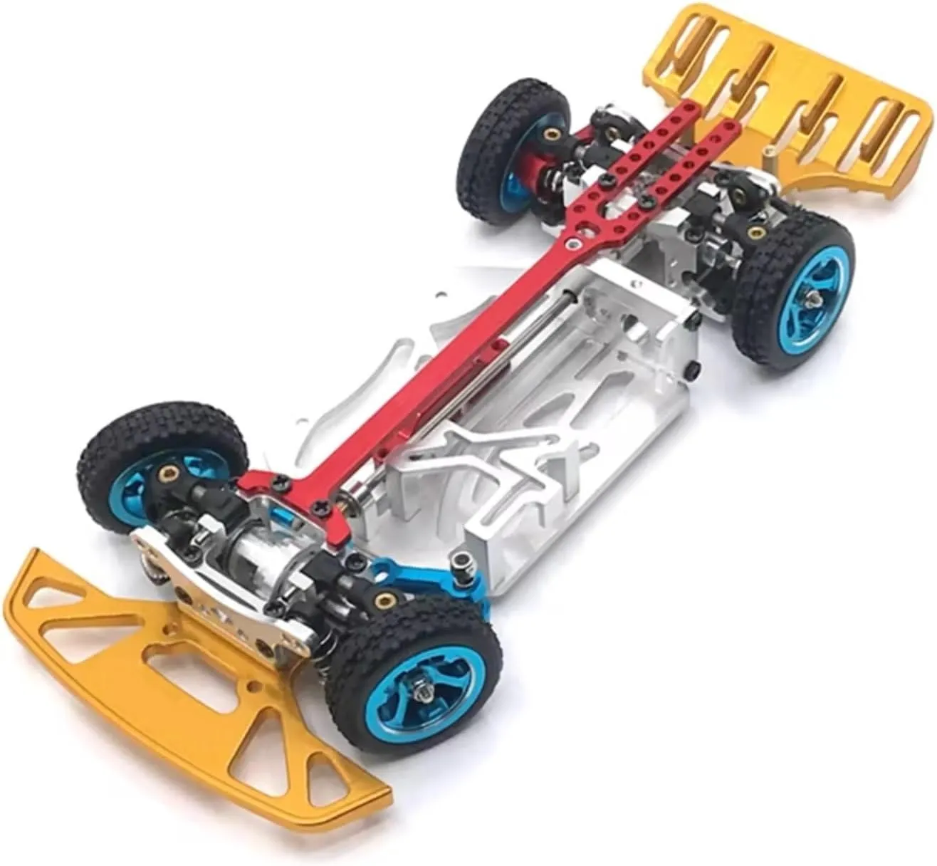 RC Car Upgrade Part for Mini-Q8 for Mini-Q9 1/28 Metal Front and Rear Shock Absorber Bracket Remote Control Crawler Car Upgrade Parts Accessories(Yellow)