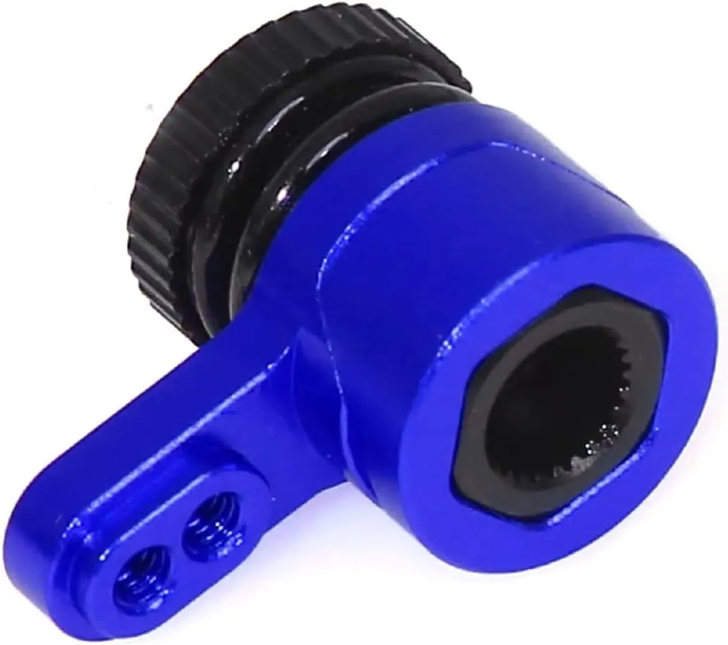 RC Car Upgrade Part for Typhon for LOSI for Mini for LMT 1/18 Metal 25T for Spring Unloading Servo Arm Servo Saver Set RC Car Upgrade Parts(Blue)