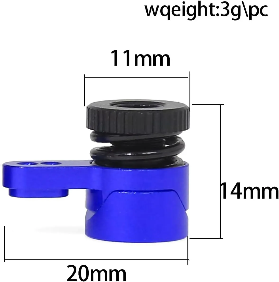 RC Car Upgrade Part for Typhon for LOSI for Mini for LMT 1/18 Metal 25T for Spring Unloading Servo Arm Servo Saver Set RC Car Upgrade Parts(Blue)