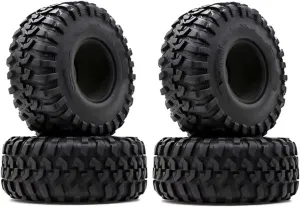 Rc Car Wheel Rim Tire Compatible with Axial for SCX10 RR10 for Wraith for Traxxas for TRX4 for TRX6 1/10 RC Crawler Car Parts 130MM 2.2 Rubber Tyres Wheel Tires