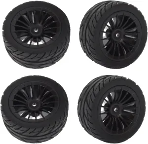 Rc Car Wheel Rim Tire Compatible with SG1603 for SG1604 SG 1603 for UDIRC UD1601 UD1602 UD1603 UD1604 1/16 RC Car Upgrade Parts 4Pcs Rubber Tires Tyre Wheel