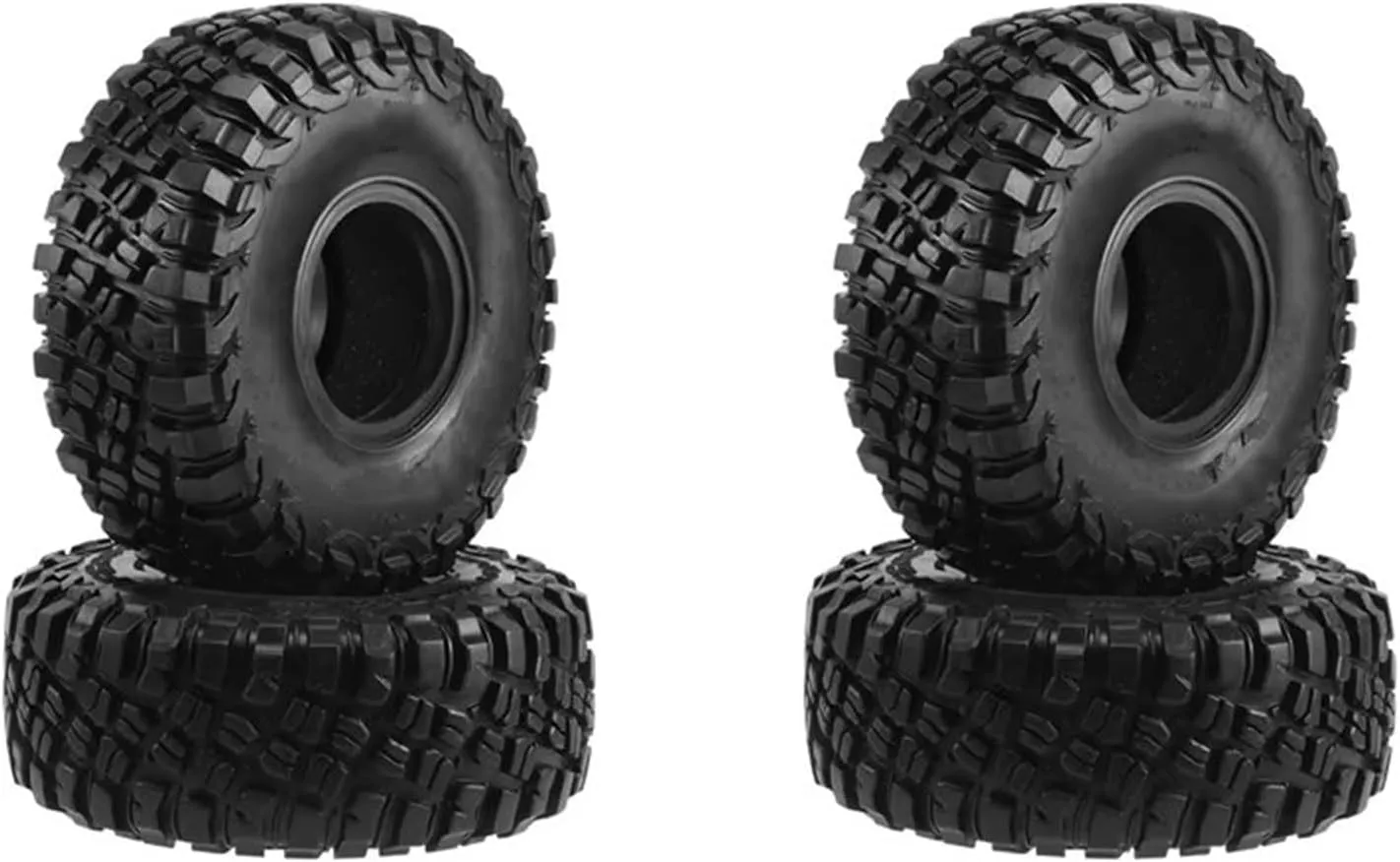Rc Car Wheel Rim Tire Compatible with Traxxas for TRX4 D90 for Axial for SCX10 II III for Redcat for MST 1/10 RC Crawler Car 117Mm 1.9 Rubber Tire Wheel Tyre