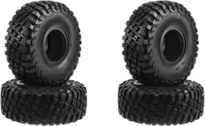 Rc Car Wheel Rim Tire Compatible with Traxxas for TRX4 D90 for Axial for SCX10 II III for Redcat for MST 1/10 RC Crawler Car 117Mm 1.9 Rubber Tire Wheel Tyre
